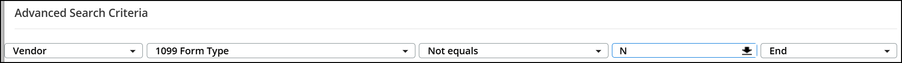 Advanced Search Criteria